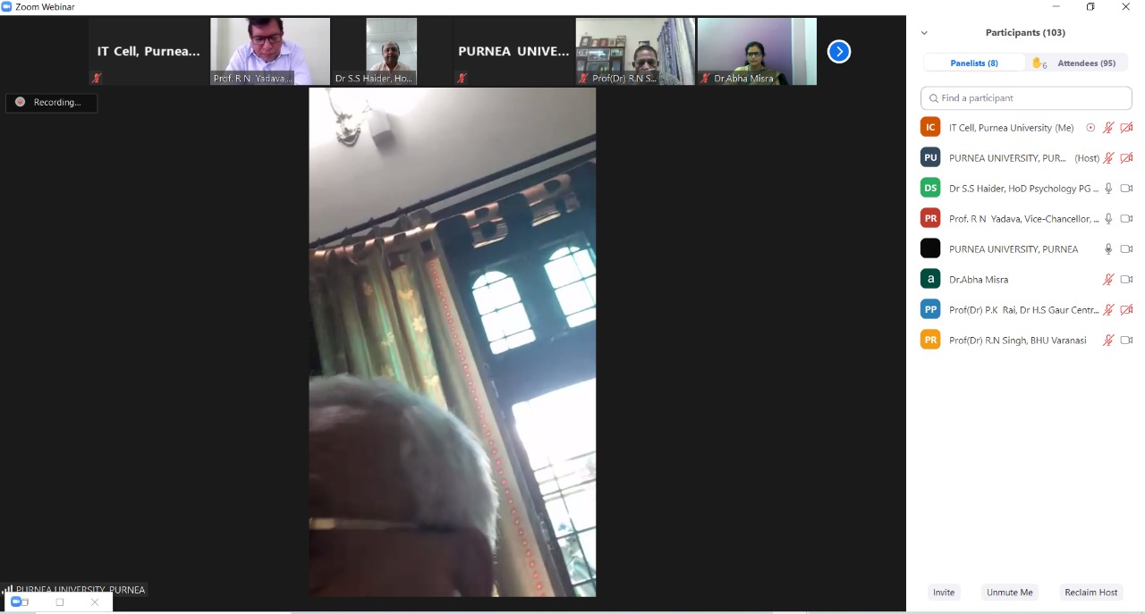 National Webinar on &quot;Need and Process of Psychological Counselling For Well Being of People During Covid-19 Pandemic&quot;