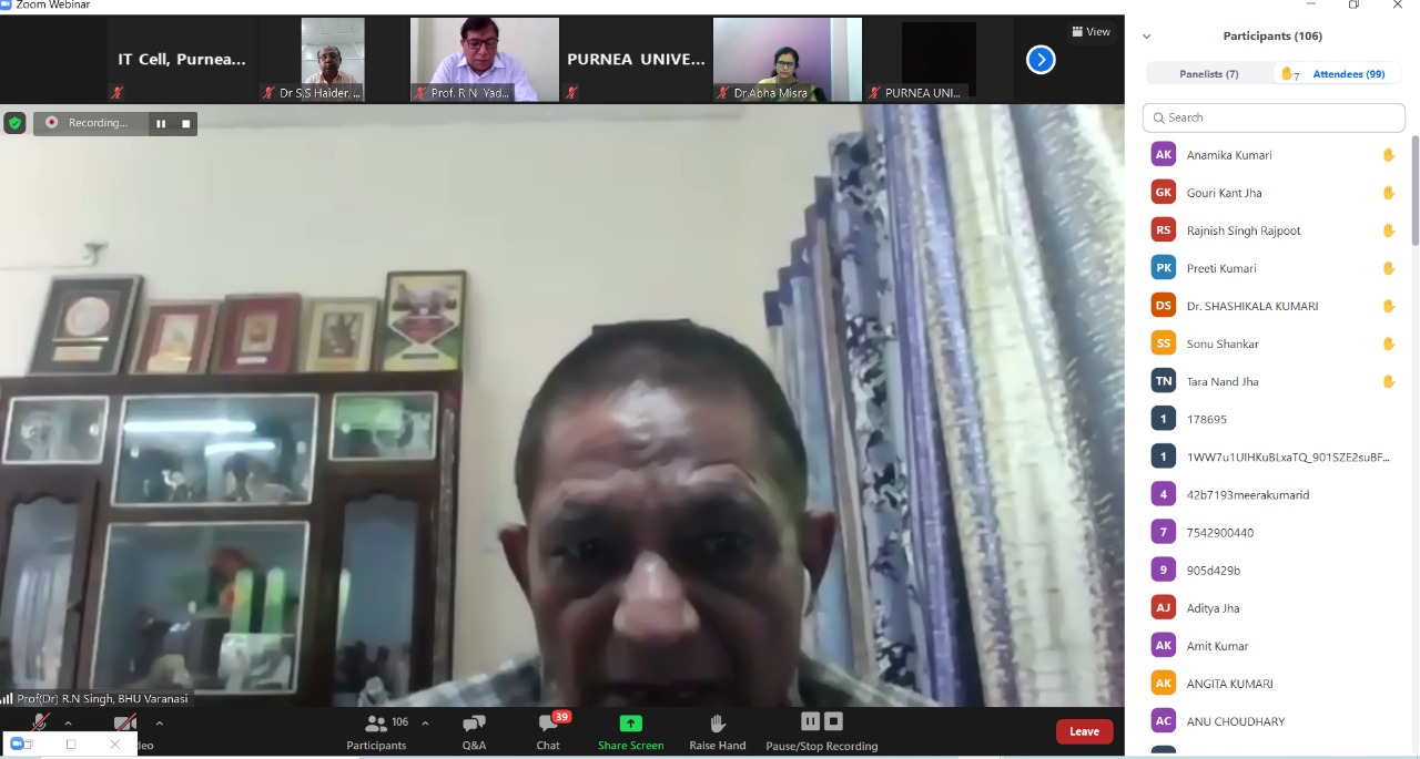 National Webinar on &quot;Need and Process of Psychological Counselling For Well Being of People During Covid-19 Pandemic&quot;