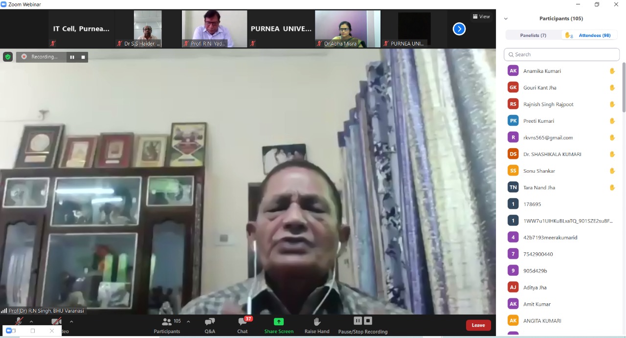 National Webinar on &quot;Need and Process of Psychological Counselling For Well Being of People During Covid-19 Pandemic&quot;
